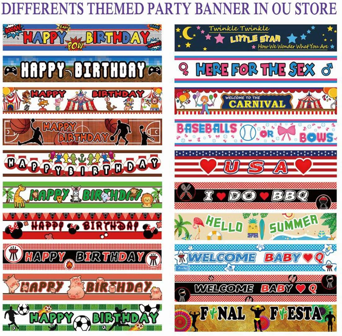 Large Happy Halloween Banner, Halloween Party Decoration Supplies Outdoor Indoor, Funny Terror Bloody Banner(9.8 X 1.6 Feet)