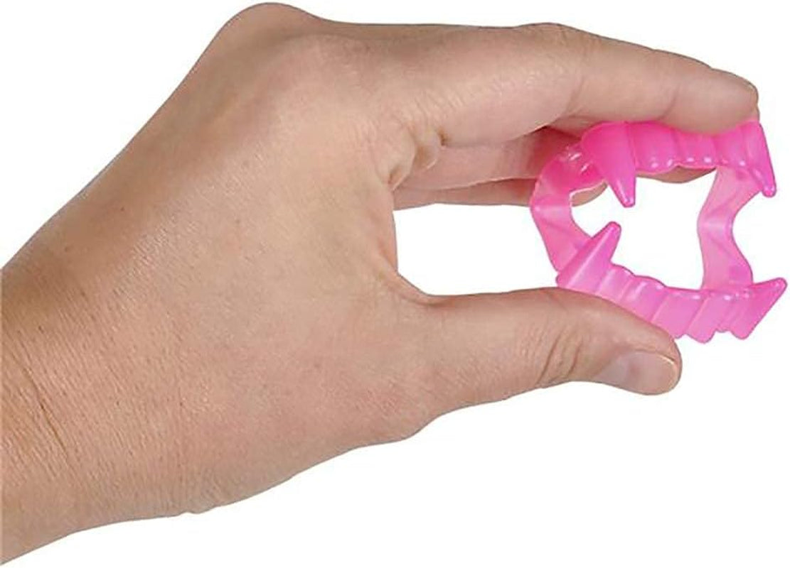 Halloween Teeth Neon Fangs Teeth, Costume, Funny Halloween Dress-Up, Pretend Play Decoration (12-Pack)