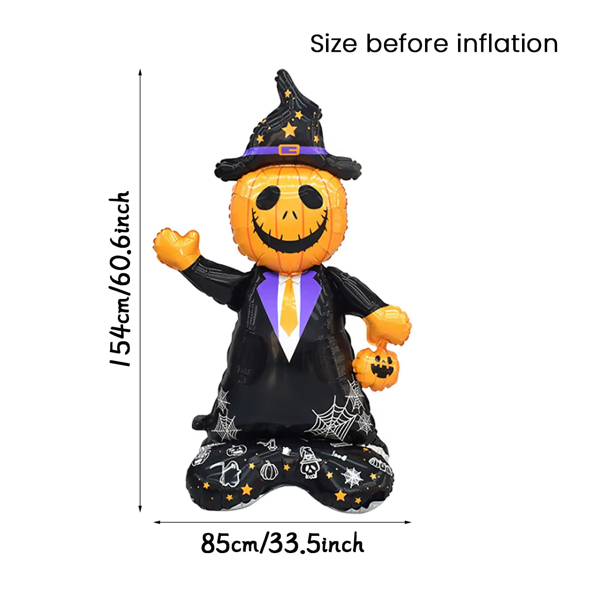 1Pc Giant Halloween Pumpkin Man Decoration Balloons for Halloween, Haunted House, Pumpkin Party, Home Decoration