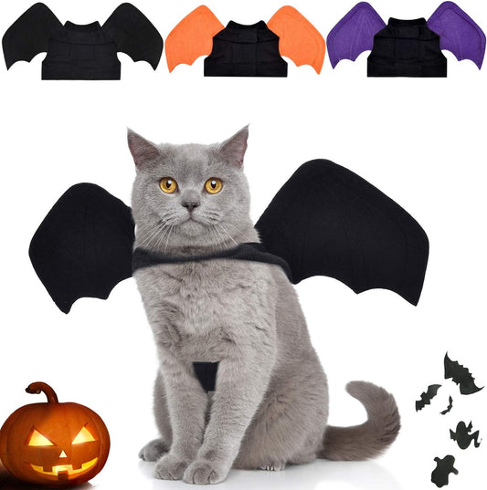 Adorable 3-Piece Halloween Bat Costume Set for Cats and Dogs - Perfect for Spooky Parties and Cosplay!