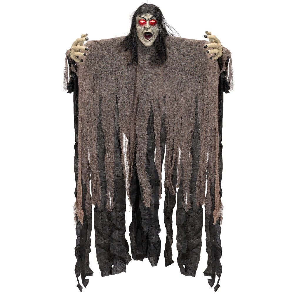 Halloween Decorations Outdoor,Zombie Groundbreaker with Green Face and Lighted Eyes for Graveyard,Outdoor Scary Halloween Yard Decorations,Haunted House Decorations