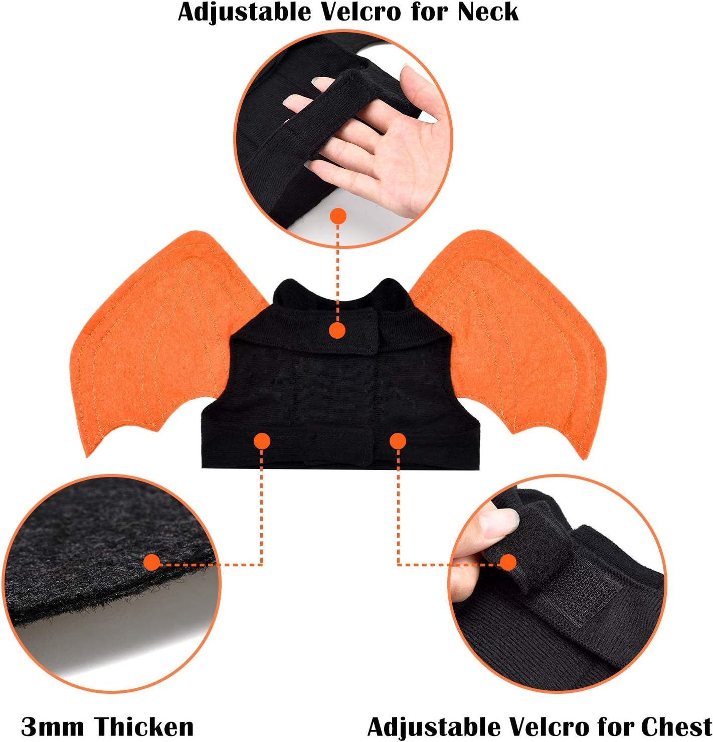 Adorable 3-Piece Halloween Bat Costume Set for Cats and Dogs - Perfect for Spooky Parties and Cosplay!