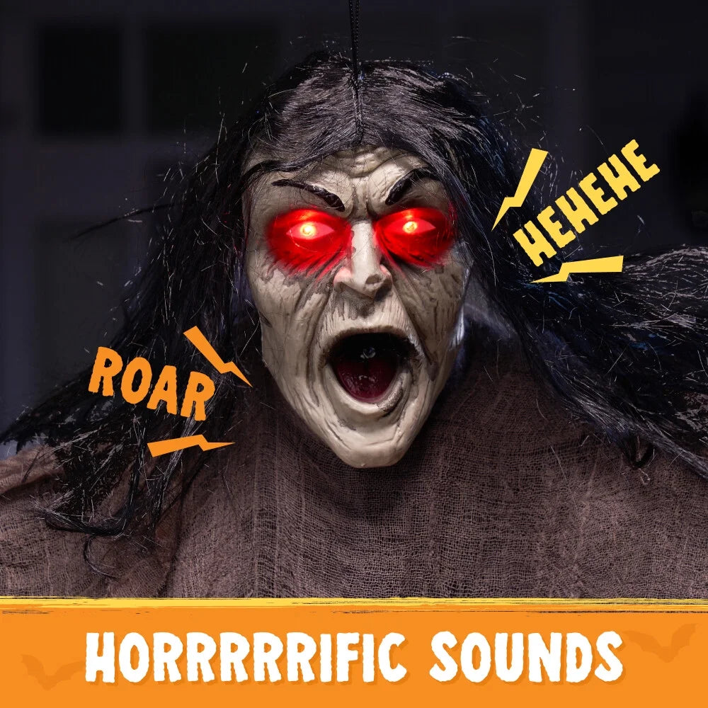 Halloween Decorations Outdoor,Zombie Groundbreaker with Green Face and Lighted Eyes for Graveyard,Outdoor Scary Halloween Yard Decorations,Haunted House Decorations